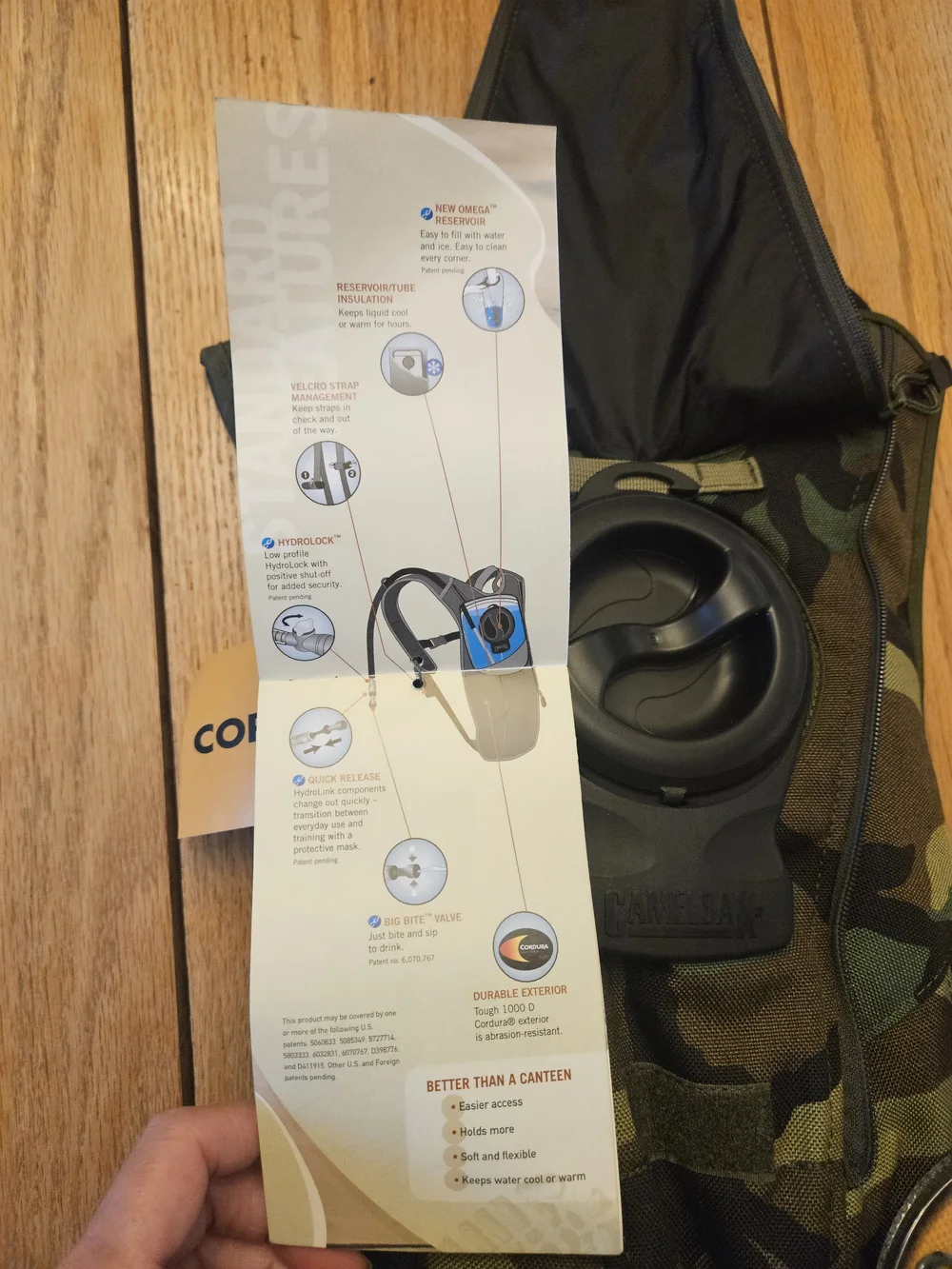 NWT CamelBak Camouflage Hydration Pack - Green/Brown